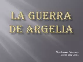 la guerra de argelia