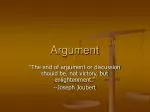 Argument - slide 1