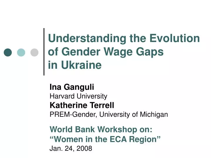 understanding the evolution of gender wage gaps in ukraine