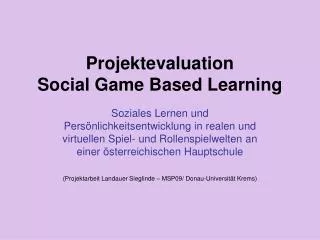 projektevaluation social game based learning