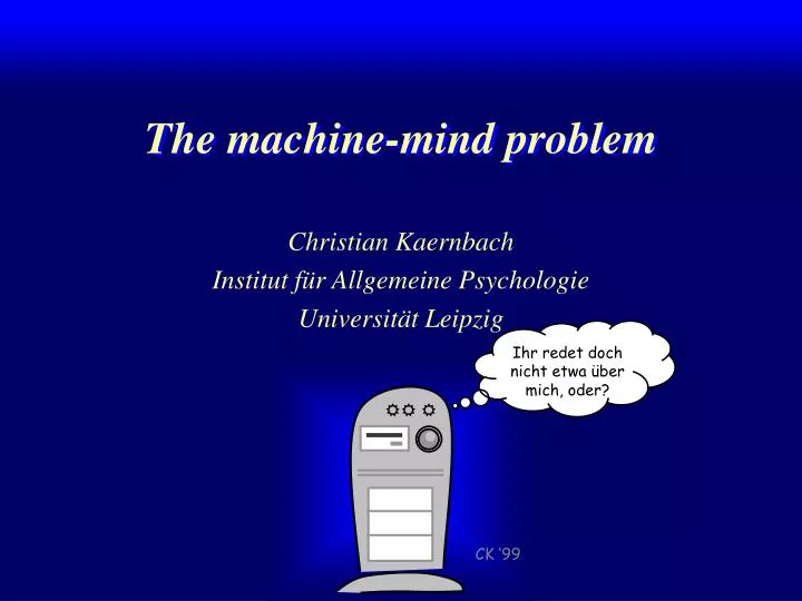 the machine mind problem