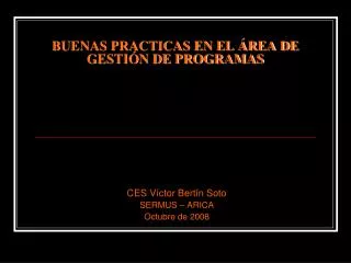 buenas practicas en el rea de gesti n de programas