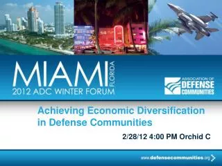 Achieving Economic Diversification in Defense Communities