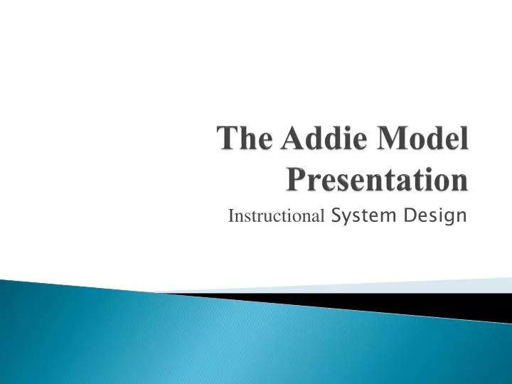 the addie model presentation