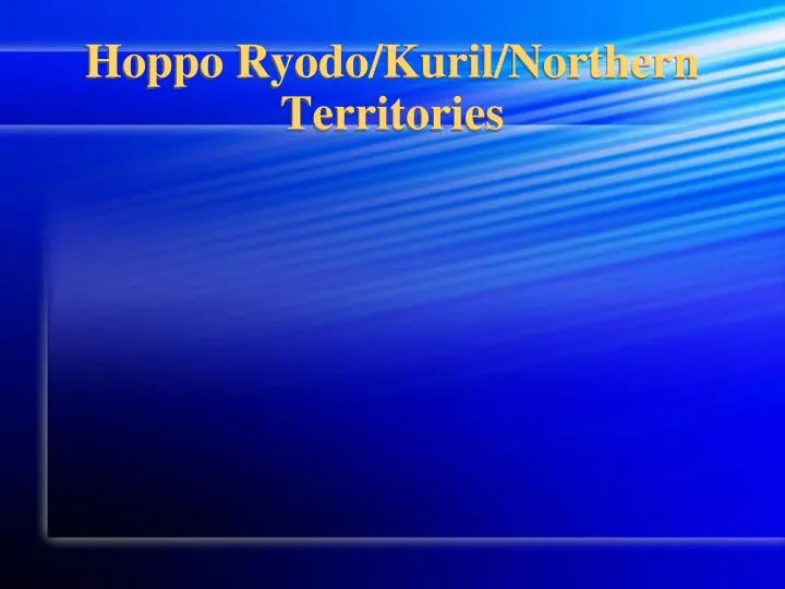 hoppo ryodo kuril northern territories