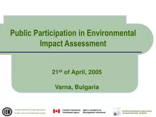 Public Participation in Environmental Impact Assessment