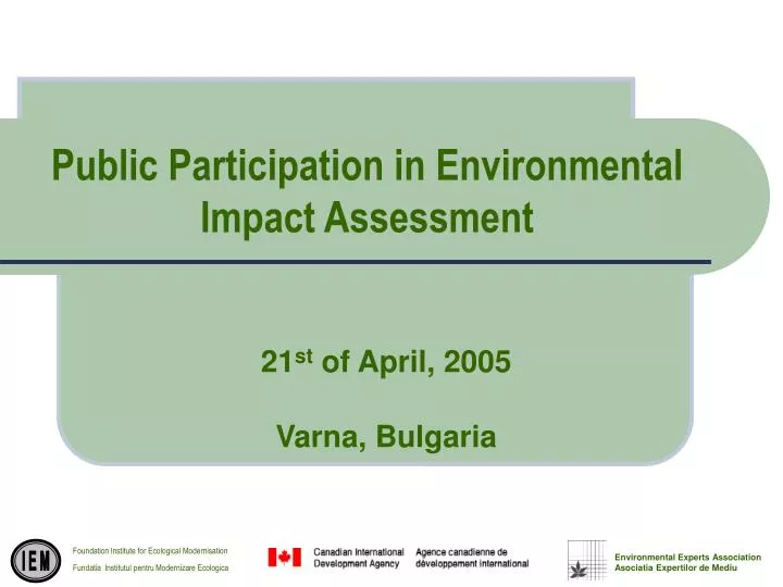 public participation in environmental impact assessment