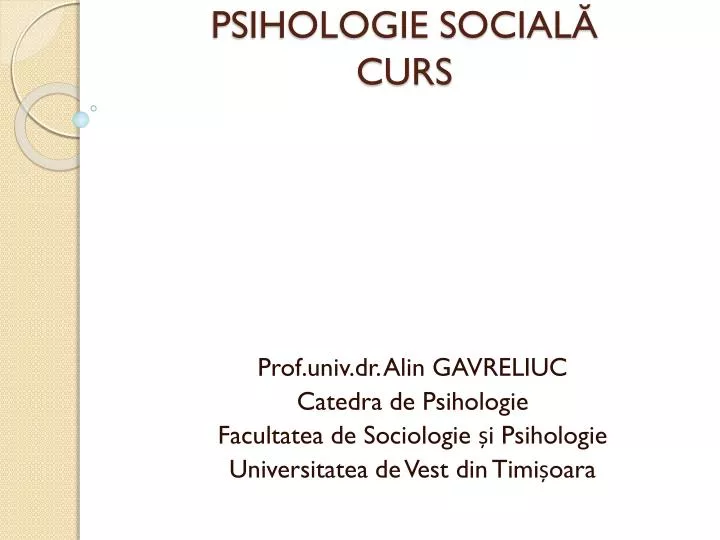 psihologie social curs