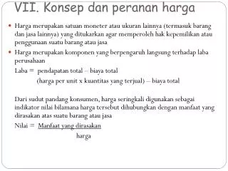 vii konsep dan peranan harga