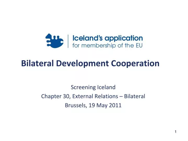 bilateral development cooperation