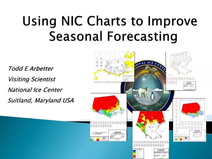 using nic charts to improve seasonal forecasting