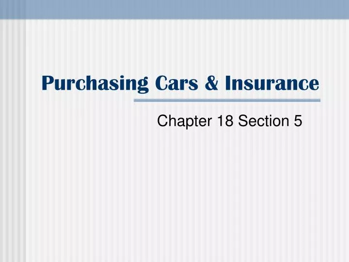 purchasing cars insurance