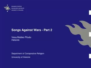 Songs Against Wars - Part 2