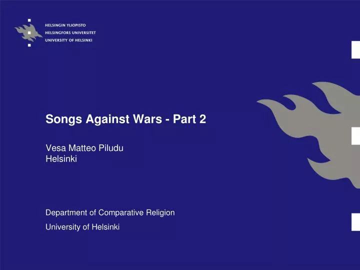 songs against wars part 2