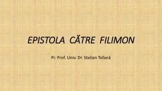 epistola c tre filimon