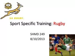 Sport Specific Training: Rugby