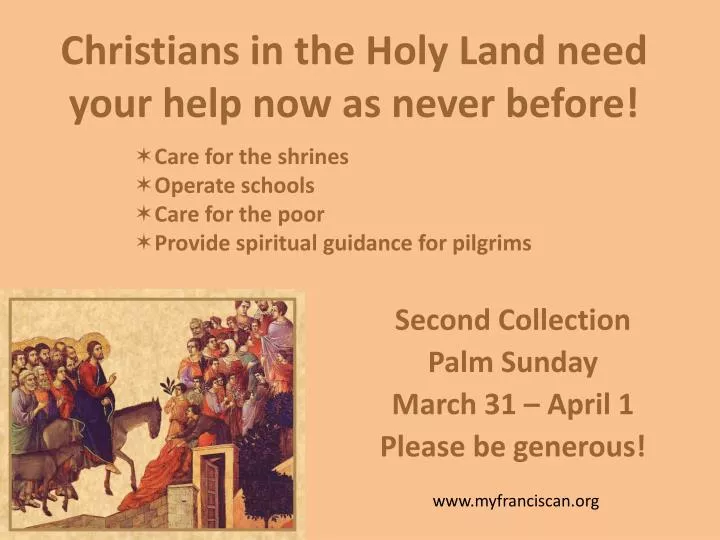 christians in the holy land need your help now as never before