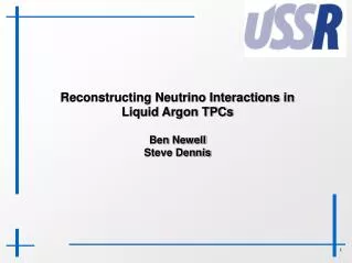 Reconstructing Neutrino Interactions in Liquid Argon TPCs Ben Newell Steve Dennis