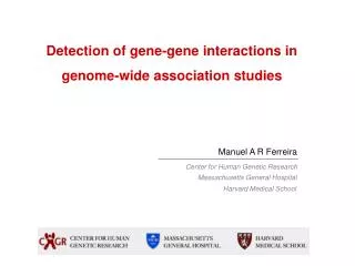 Detection of gene-gene interactions in genome-wide association studies
