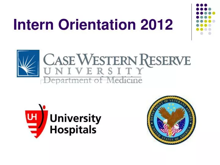 intern orientation 2012