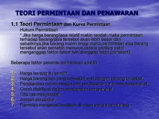 PPT - PERMINTAAN DAN PENAWARAN PowerPoint Presentation, Free Download ...