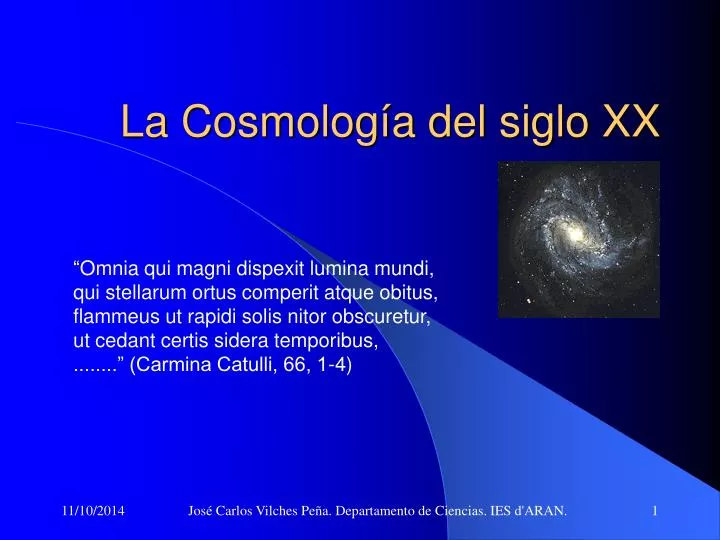 la cosmolog a del siglo xx
