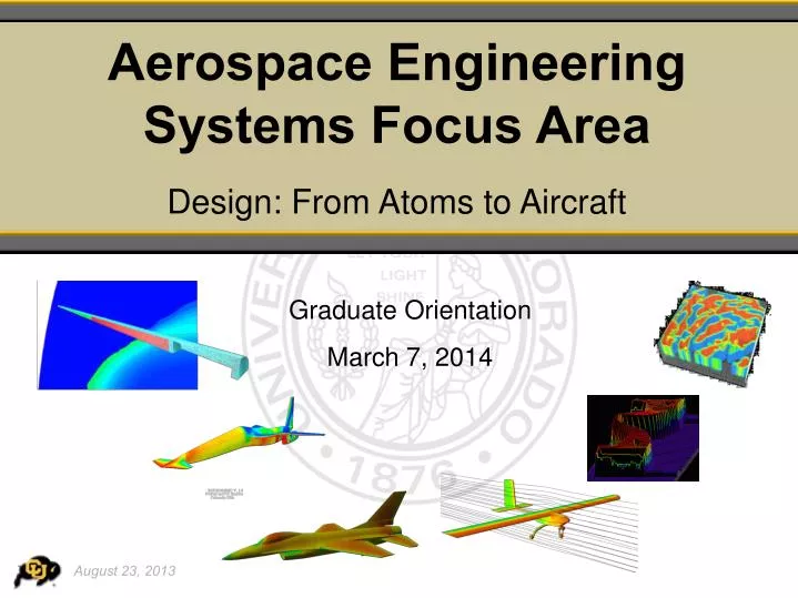aerospace engineering systems focus area design from atoms to aircraft