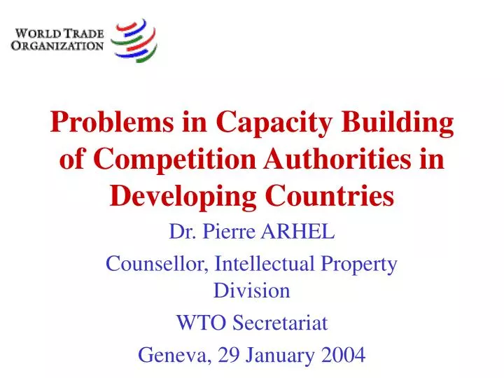 problems in capacity building of competition authorities in developing countries
