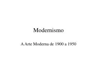 modernismo