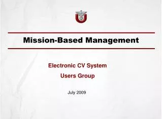 Mission-Based Management