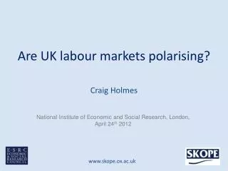 Are UK labour markets polarising?