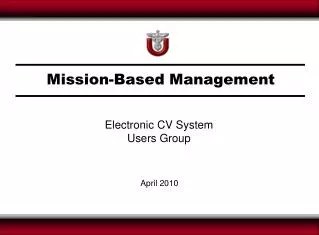 Mission-Based Management