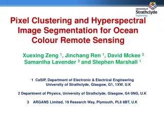 Pixel Clustering and Hyperspectral Image Segmentation for Ocean Colour Remote Sensing
