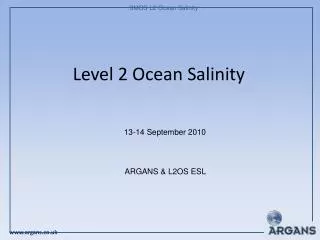 Level 2 Ocean Salinity