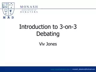 Introduction to 3-on-3 Debating