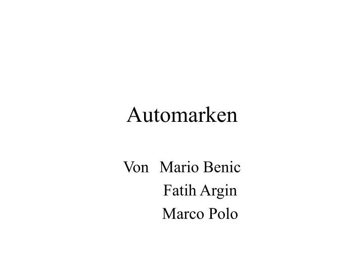 automarken