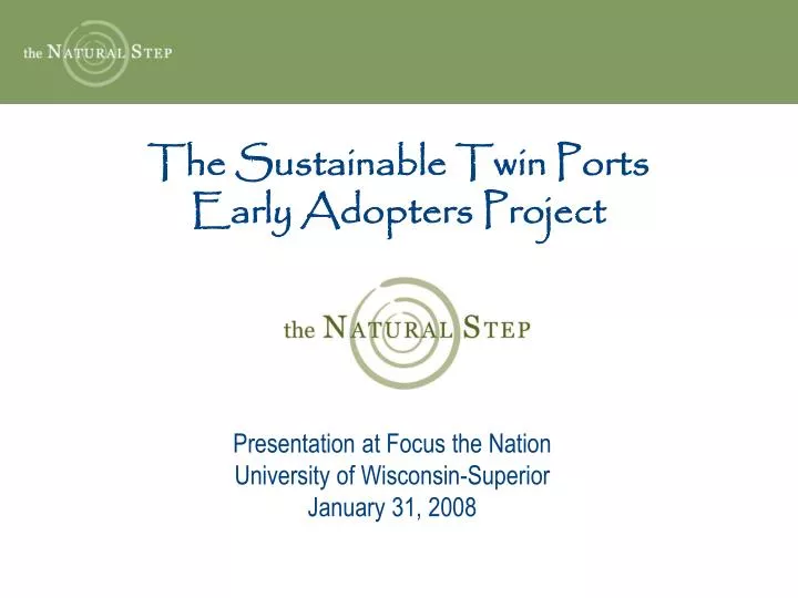 the sustainable twin ports early adopters project