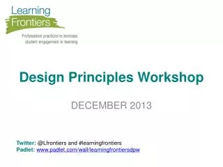 Design Principles Workshop