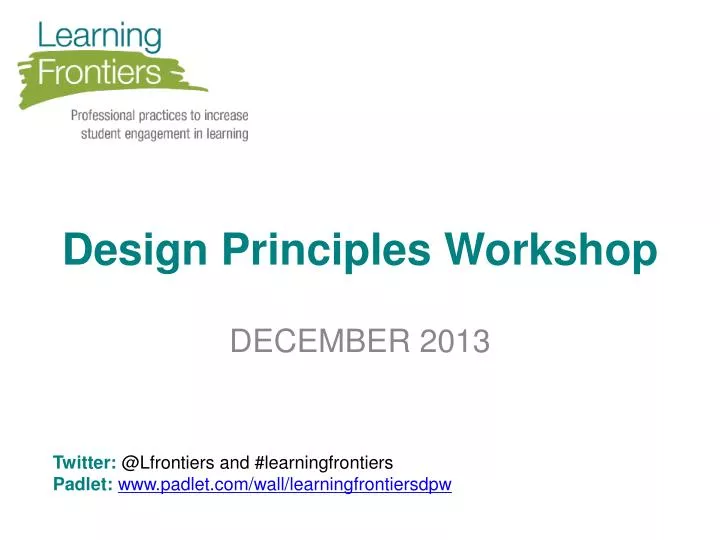 design principles workshop