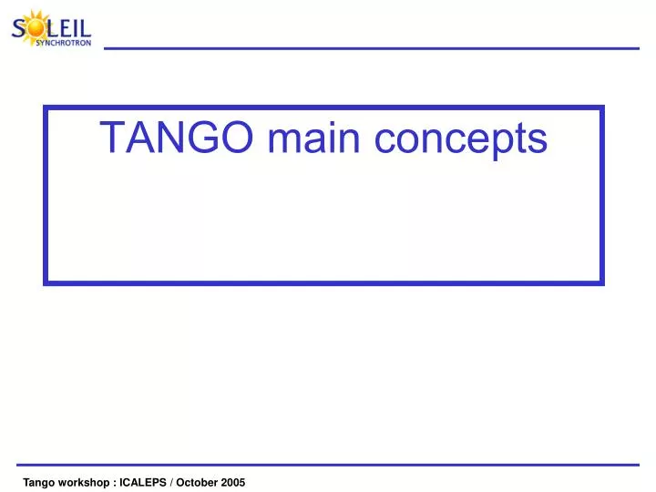 tango main concepts