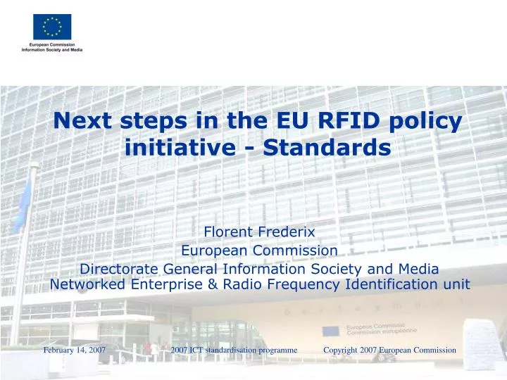next steps in the eu rfid policy initiative standards