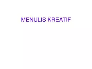 menulis kreatif