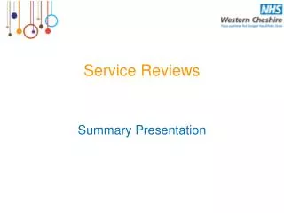 Service Reviews