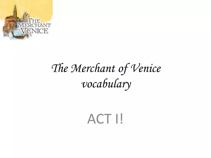 the merchant of venice vocabulary