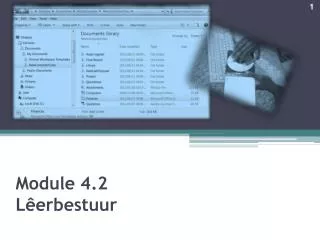module 4 2 l erbestuur