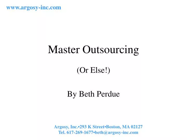 master outsourcing