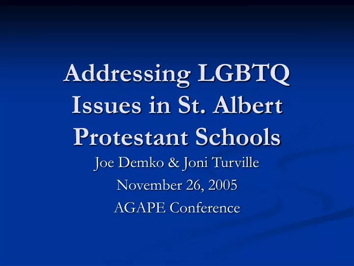 addressing lgbtq issues in st albert protestant schools