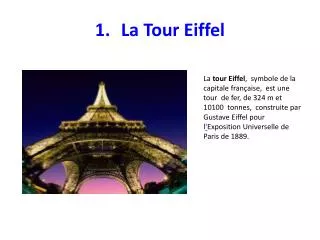 la tour eiffel