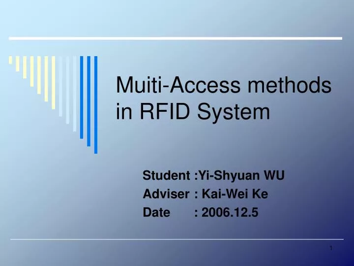 muiti access methods in rfid system