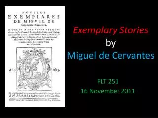 Exemplary Stories by Miguel de Cervantes